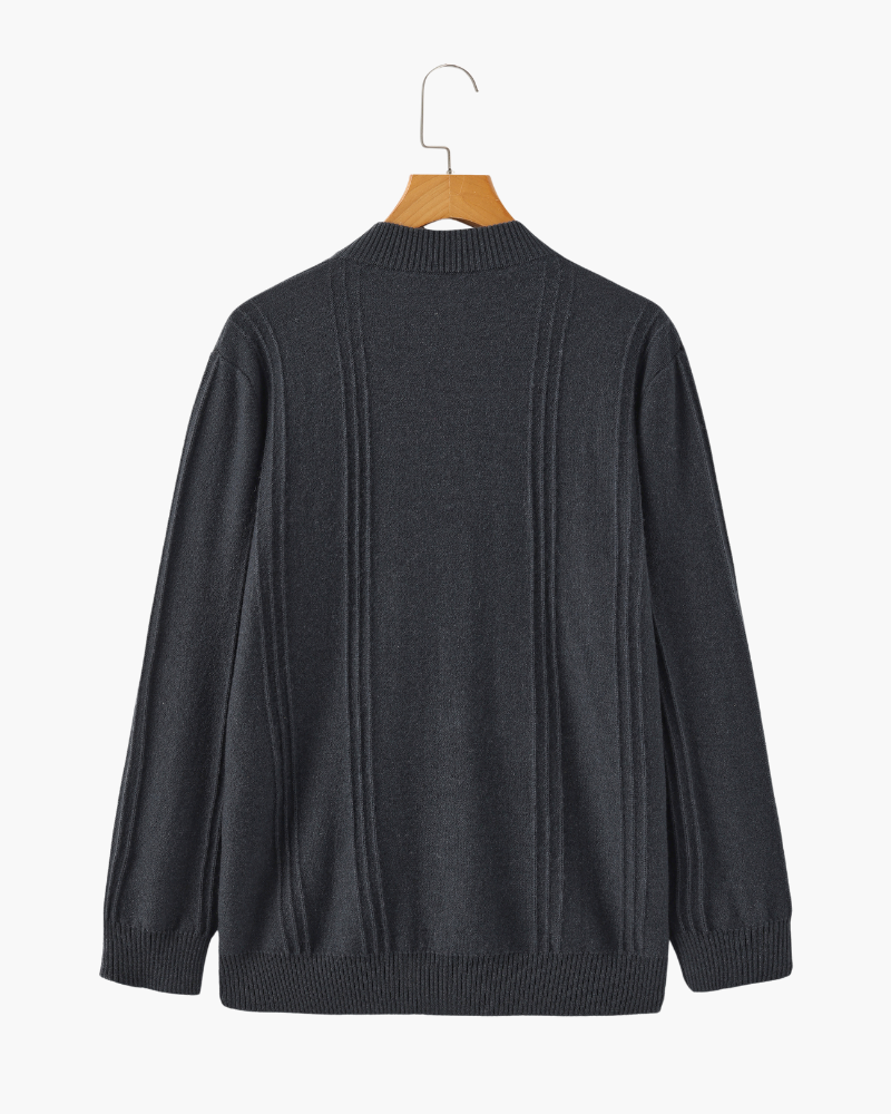 Sartorial™ | 100% Cashmere Ribbed Half Zip