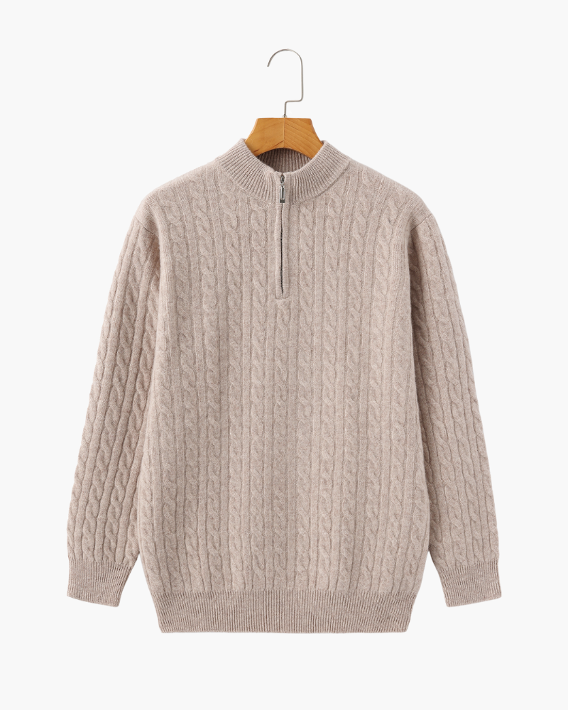 Sartorial™ | 100% Cashmere Woven Half Zip