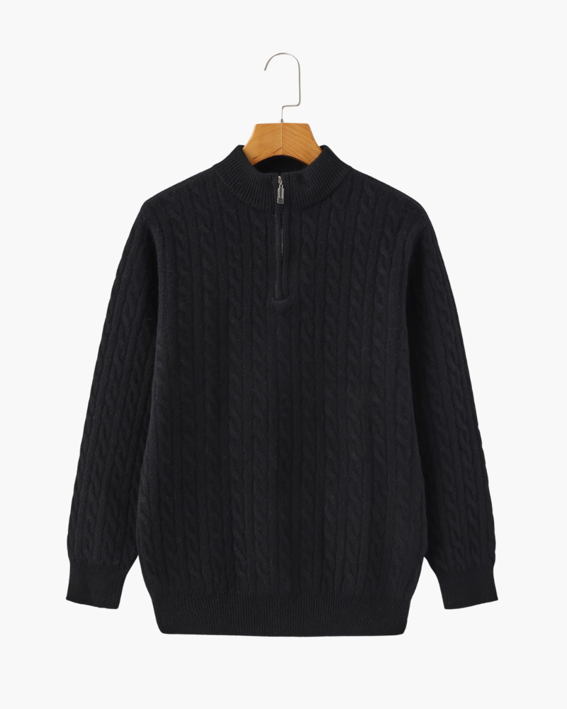 Sartorial™ | 100% Cashmere Woven Half Zip