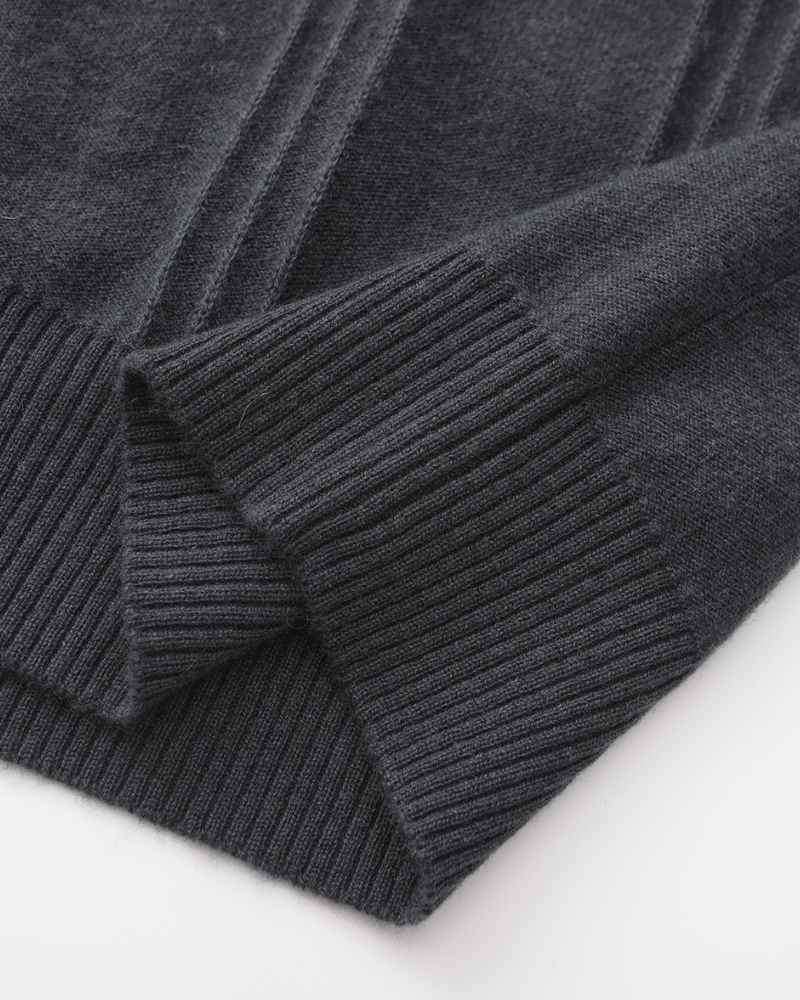 Sartorial™ | 100% Cashmere Ribbed Half Zip