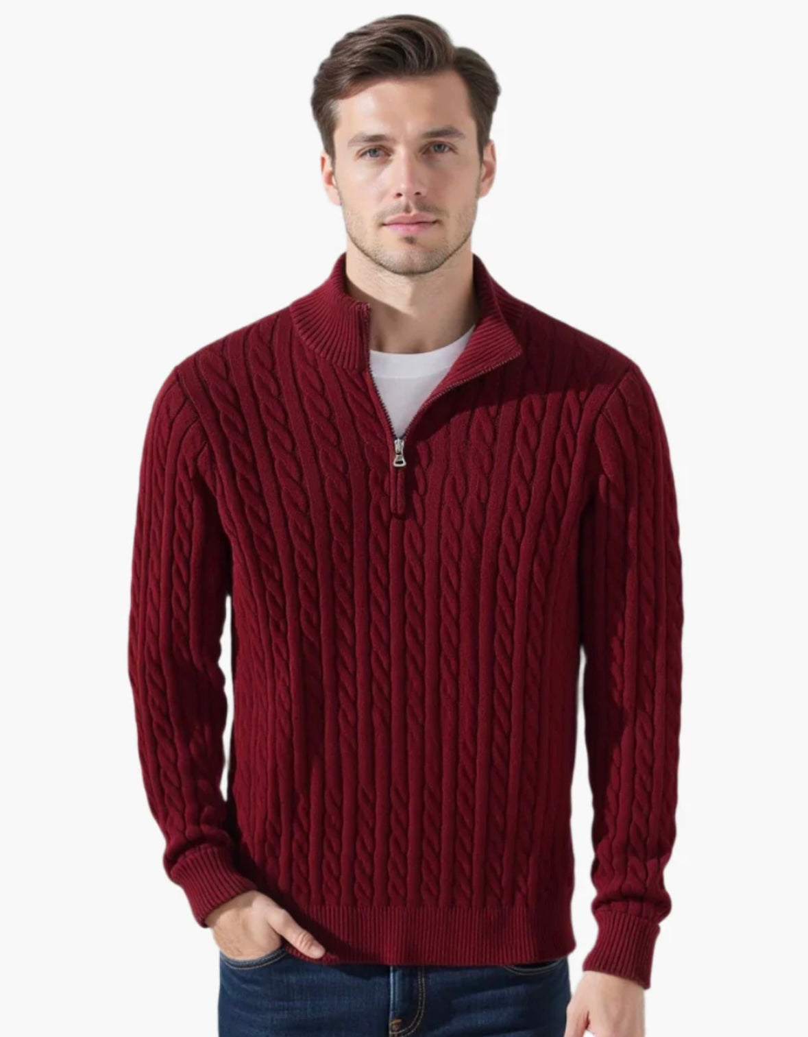 Sartorial™ | Zipped Cable Sweater