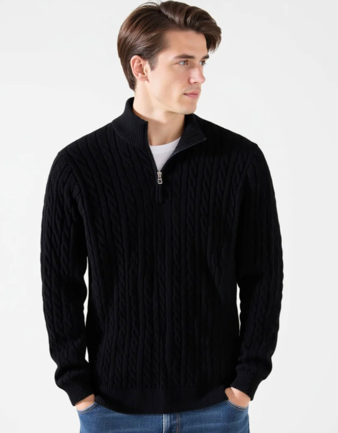 Sartorial™ | Zipped Cable Sweater