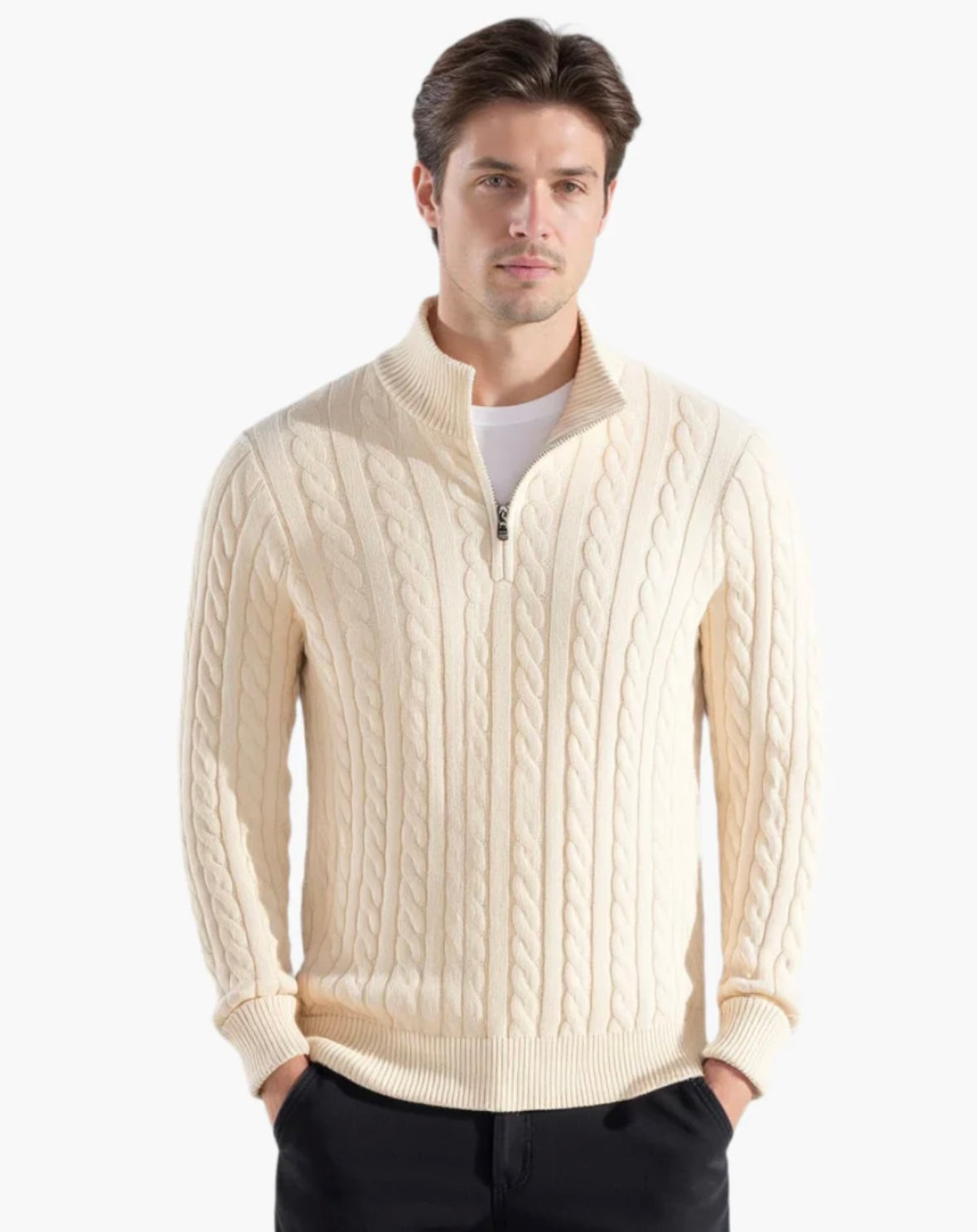 Sartorial™ | Zipped Cable Sweater