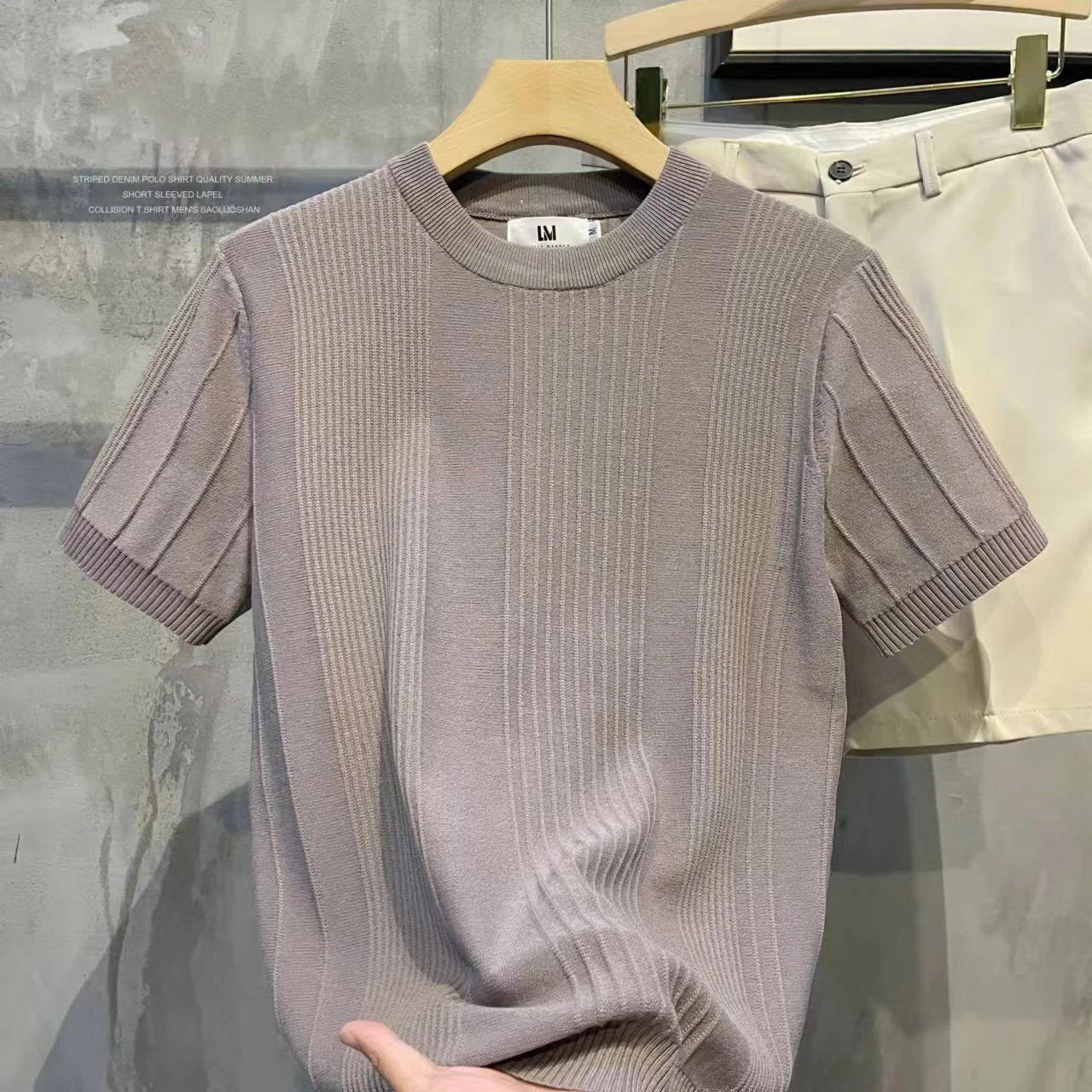 Sartorial™ |  Knitted Striped T-Shirt