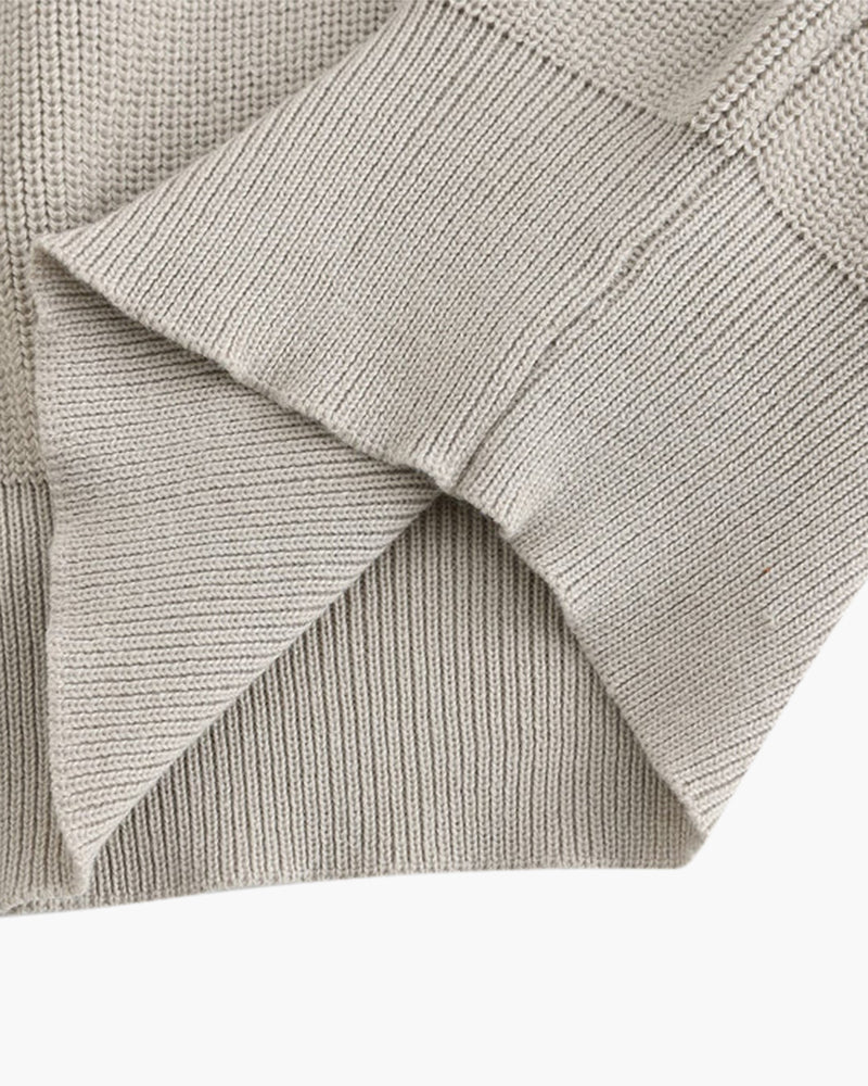 Sartorial™ | Knitted Zip Up Polo Sweater