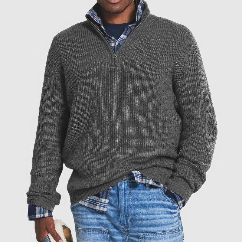 Sartorial™ |  Knitted Zip Sweater